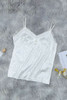 White Leopard Spaghetti Straps Buttoned Tank Top