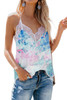 Tie-dye Lace V Neck Strappy Loose Fit Camisole