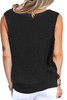 Black Crisscross Hollow-out Knit Tank Top