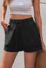 Black Strive Pocketed Tencel Shorts