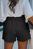 Black Cotton Blend Pocketed Knit Shorts Black Cotton Blend Pocketed Knit Shorts