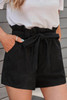 Black Cotton Blend Pocketed Knit Shorts