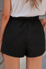Black Cotton Blend Pocketed Knit Shorts Black Cotton Blend Pocketed Knit Shorts