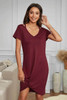 Wine Clear Skies Jersey Twist T-Shirt Dress