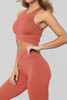Orange Crisscross Sports Bra and Leggings Set
