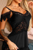 Black Lace Steal The Show Pajamas Set Black Lace Steal The Show Pajamas Set