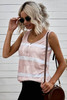 Apricot Tie-dye Print Tank Top