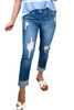 Mid Rise Distressed Girlfriend Jeans Mid Rise Distressed Girlfriend Jeans