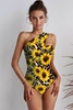 Sunflower Asymetrical Neck One-piece Swimsuit