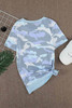 Crew Neck Camo Side Split T-shirt Crew Neck Camo Side Split T-shirt