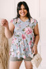 Plus Size Babydoll Floral Top