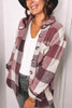 Plaid Color Block Buttoned Long Sleeve Jacket with Pocket Plaid Color Block Buttoned Long Sleeve Jacket with Pocket