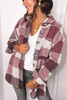 Plaid Color Block Buttoned Long Sleeve Jacket with Pocket Plaid Color Block Buttoned Long Sleeve Jacket with Pocket