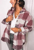 Plaid Color Block Buttoned Long Sleeve Jacket with Pocket Plaid Color Block Buttoned Long Sleeve Jacket with Pocket