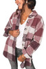 Plaid Color Block Buttoned Long Sleeve Jacket with Pocket Plaid Color Block Buttoned Long Sleeve Jacket with Pocket