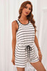 Striped Sleeveless Lounging Romper