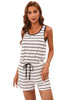 Striped Sleeveless Lounging Romper
