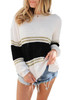 Colorblock Drop Shoulder Knitted Pullover Sweater