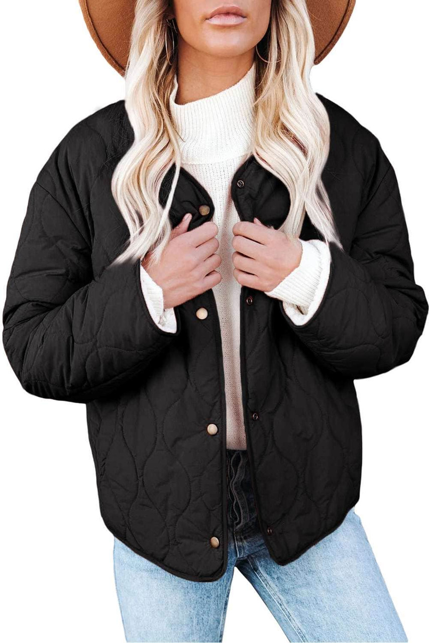 Black Buttoned Double-sided Coat