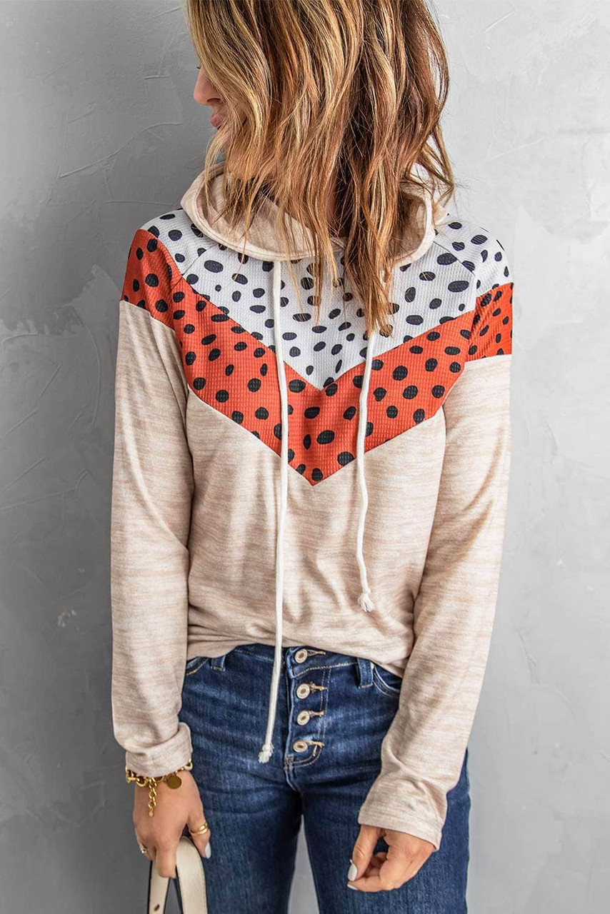 Cheetah Chevron Color Block Hoodie