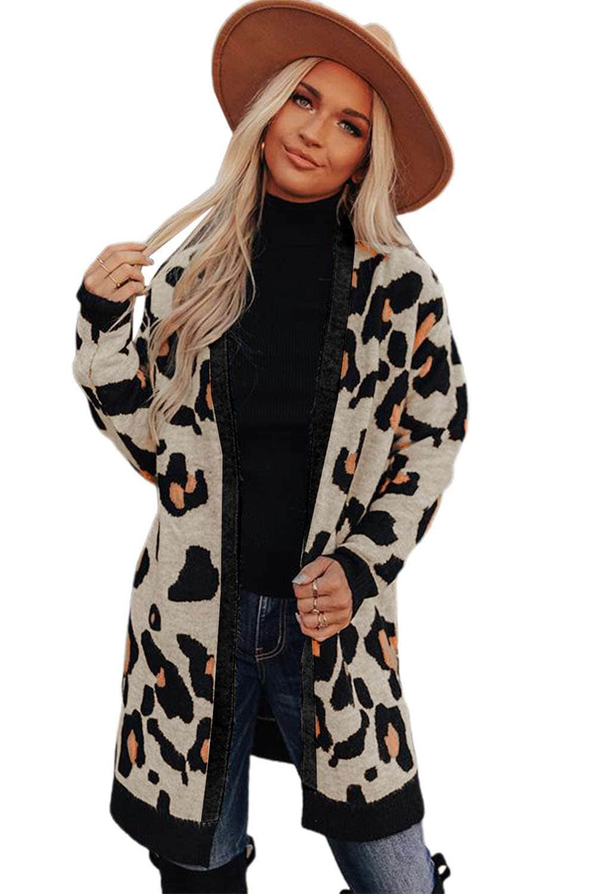 Leopard Print Long Sleeve Cardigan