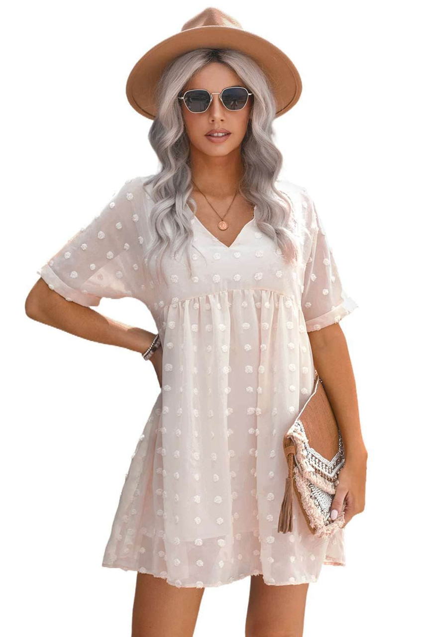 Fever Pitch Pom Babydoll Tunic Dress