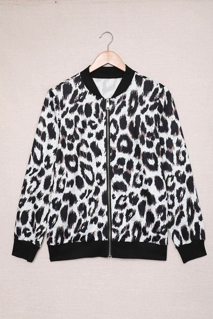 Leopard Zip up Jacket