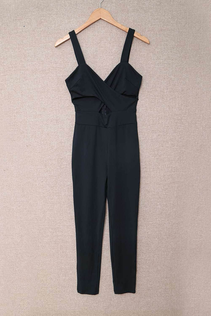 Crisscross Sleeveless Top Skinny Leg Jumpsuit