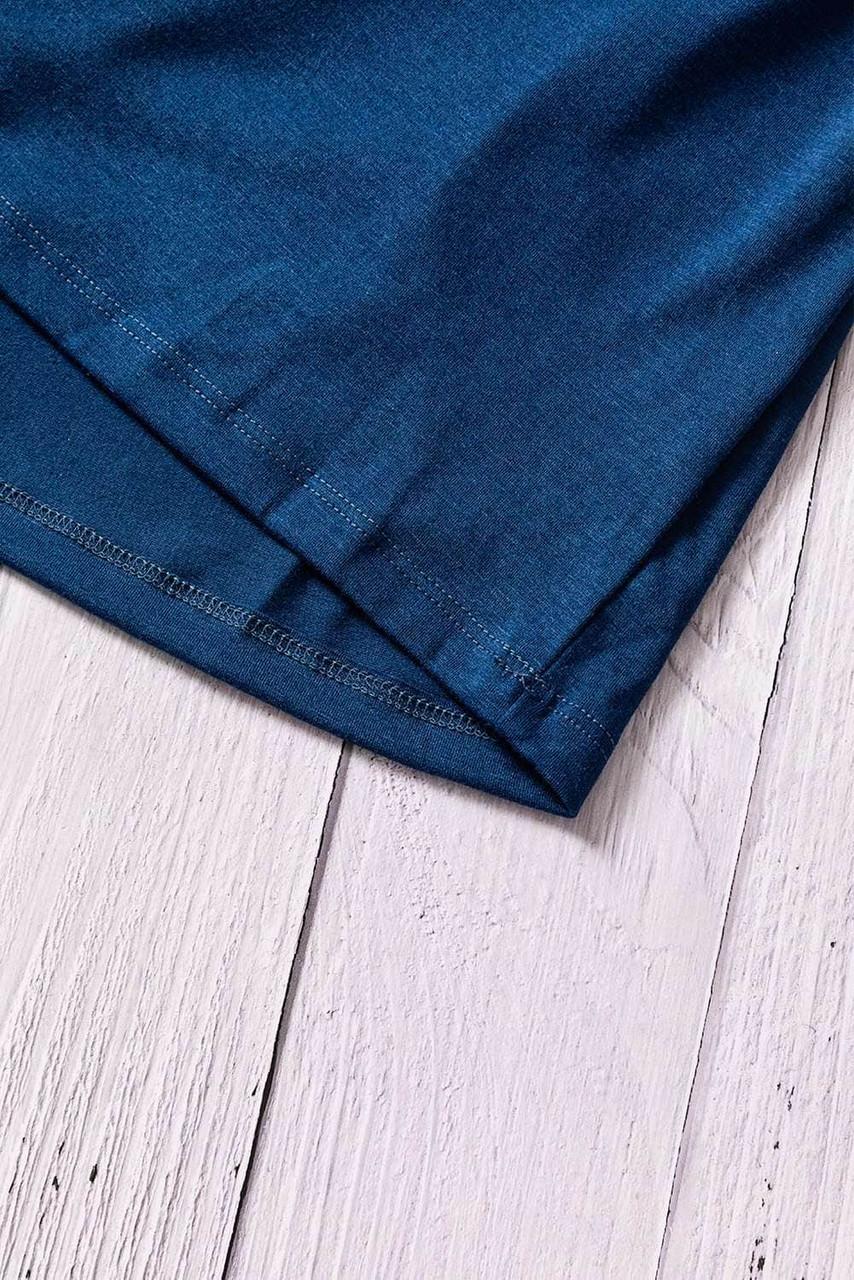 Blue Striped Color Block Girl’s Long Sleeve Top Blue Striped Color Block Girl’s Long Sleeve Top