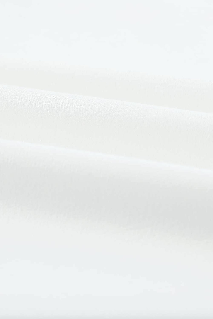 White Lace Splicing Tie Knot Mock Neck T-shirt White Lace Splicing Tie Knot Mock Neck T-shirt