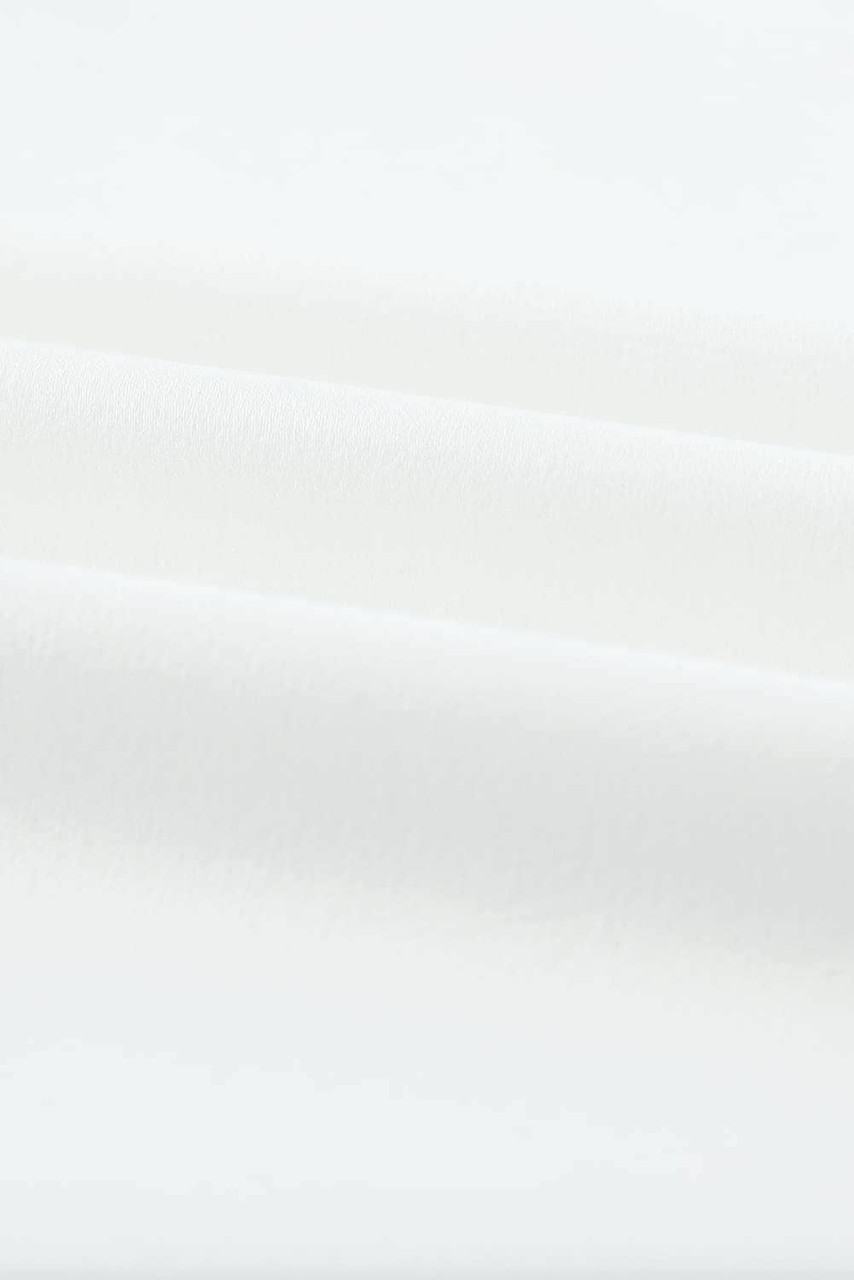 White Lace Splicing Tie Knot Mock Neck T-shirt White Lace Splicing Tie Knot Mock Neck T-shirt