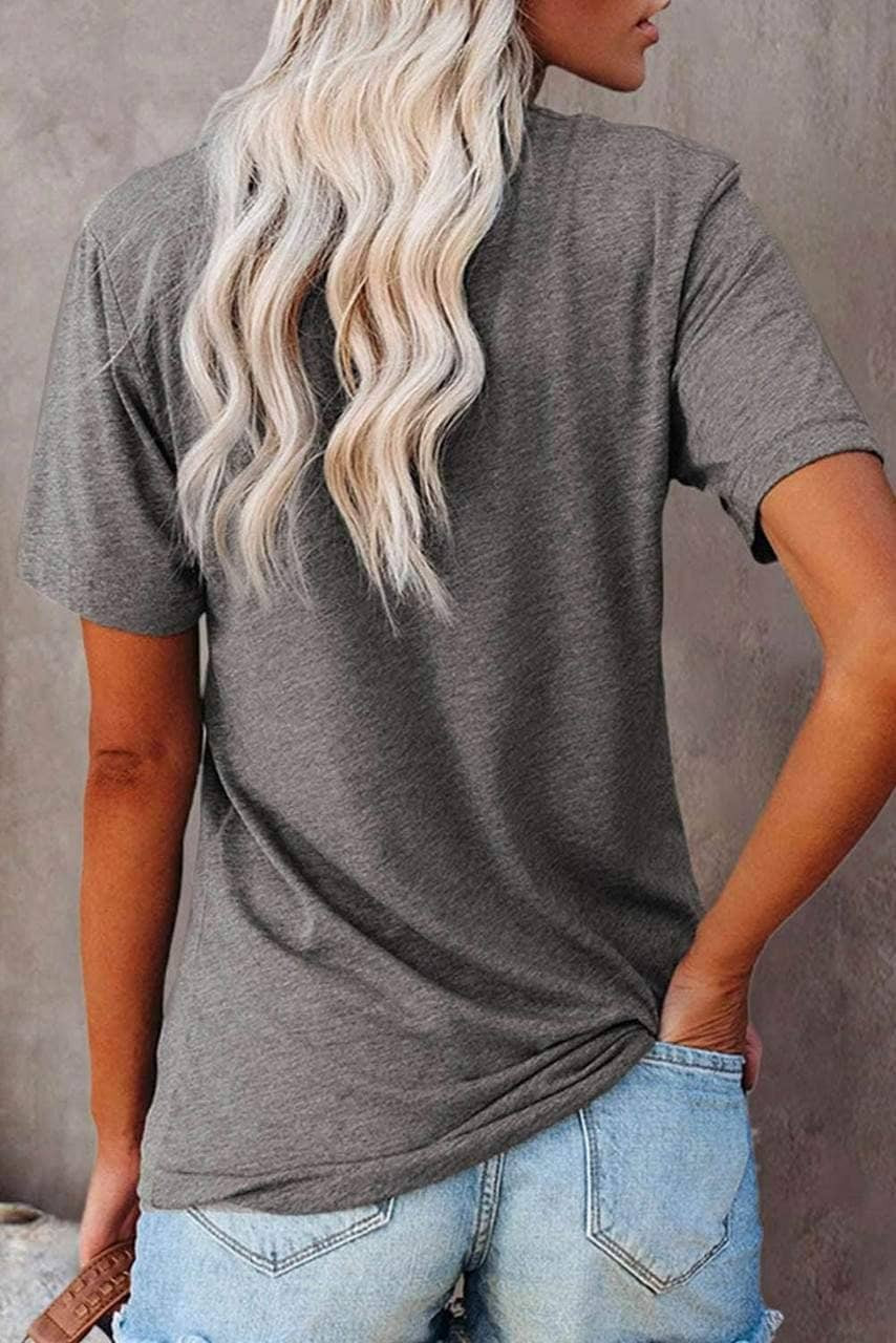 Be Kind Leopard Heart Shape Print Short Sleeve T-shirt Be Kind Leopard Heart Shape Print Short Sleeve T-shirt