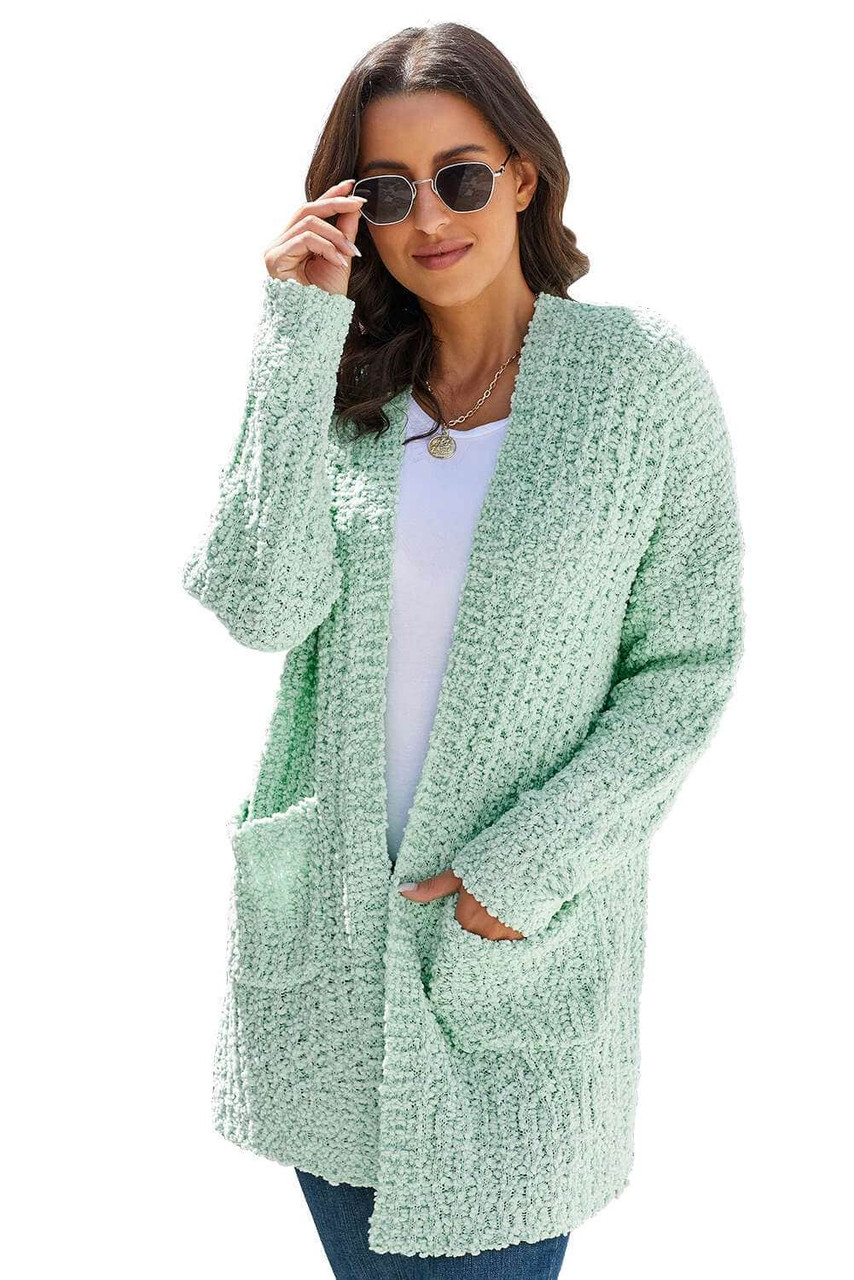Mint Pebble Beach Textured Cardigan
