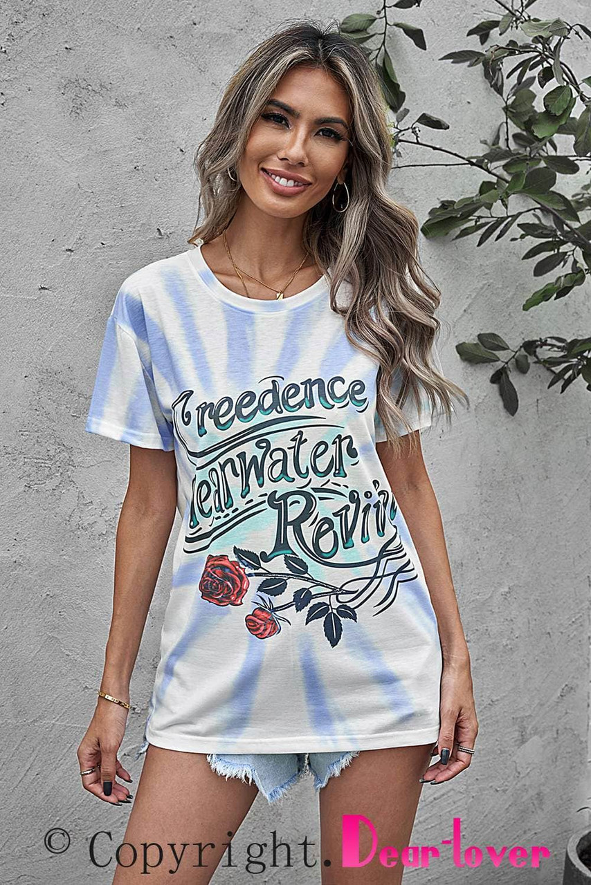 CCR Rollin' On The River Letters Graphic Tee