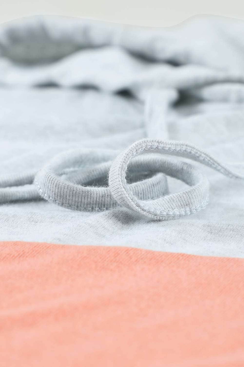 Pink Lucky Break Color Block Plus Size Hoodie Pink Lucky Break Color Block Plus Size Hoodie