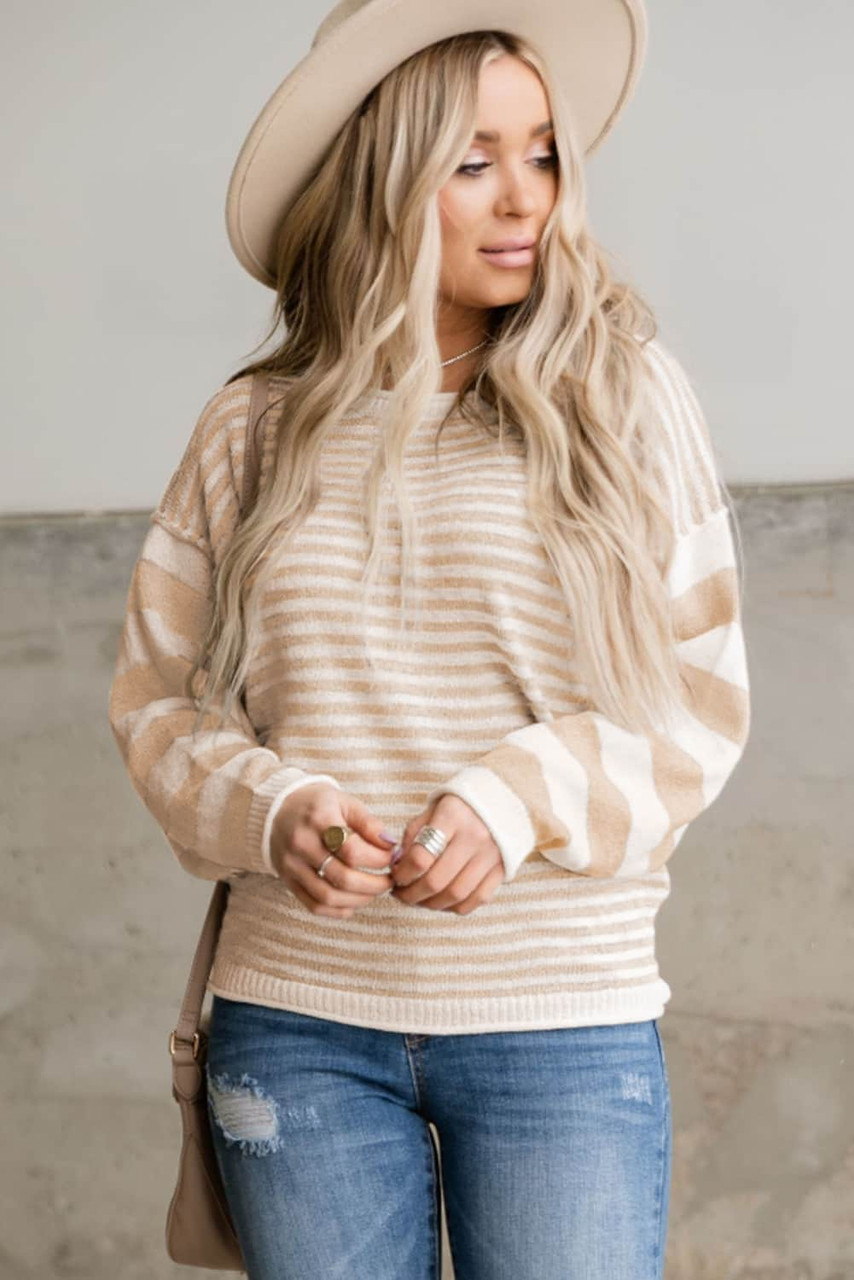 Striped Drop Shoulder Sweater