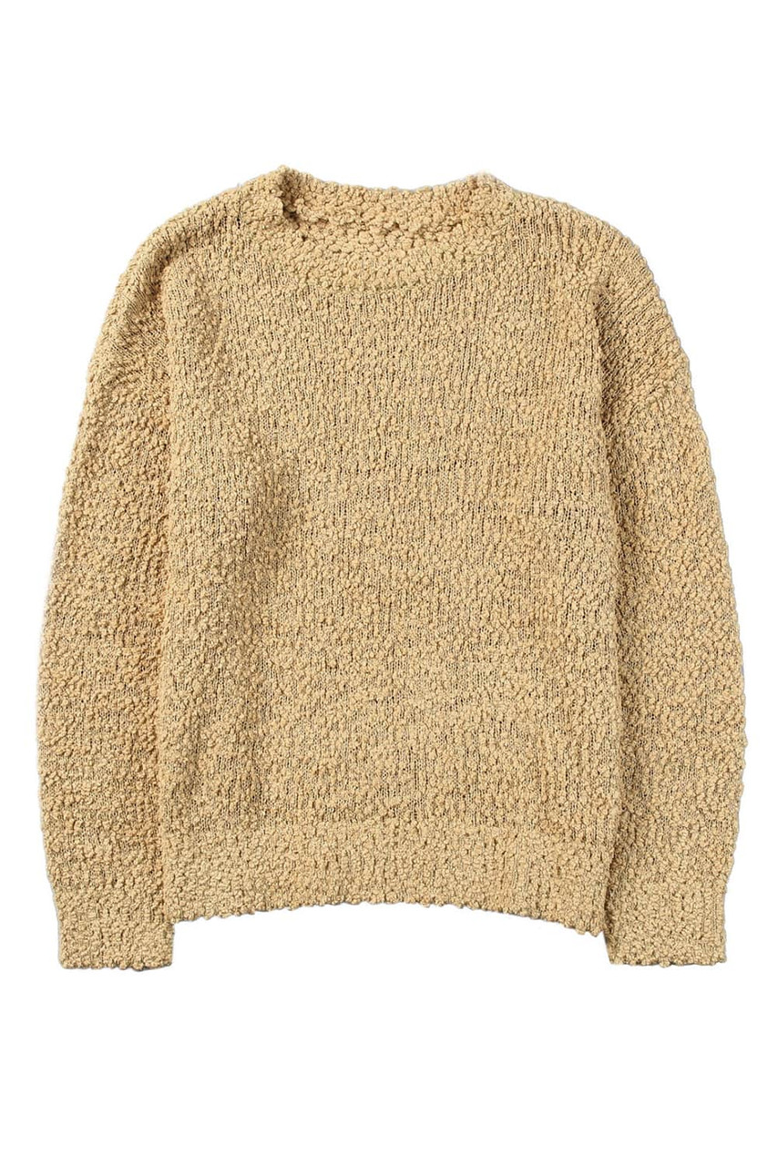 Apricot Porncorn Drop Shoulder Pullover Knit Sweater