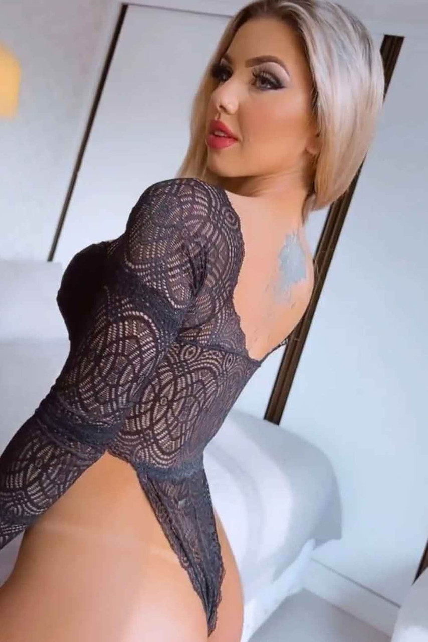 Black Lace Crochet Long Sleeve Teddy Lingerie Black Lace Crochet Long Sleeve Teddy Lingerie