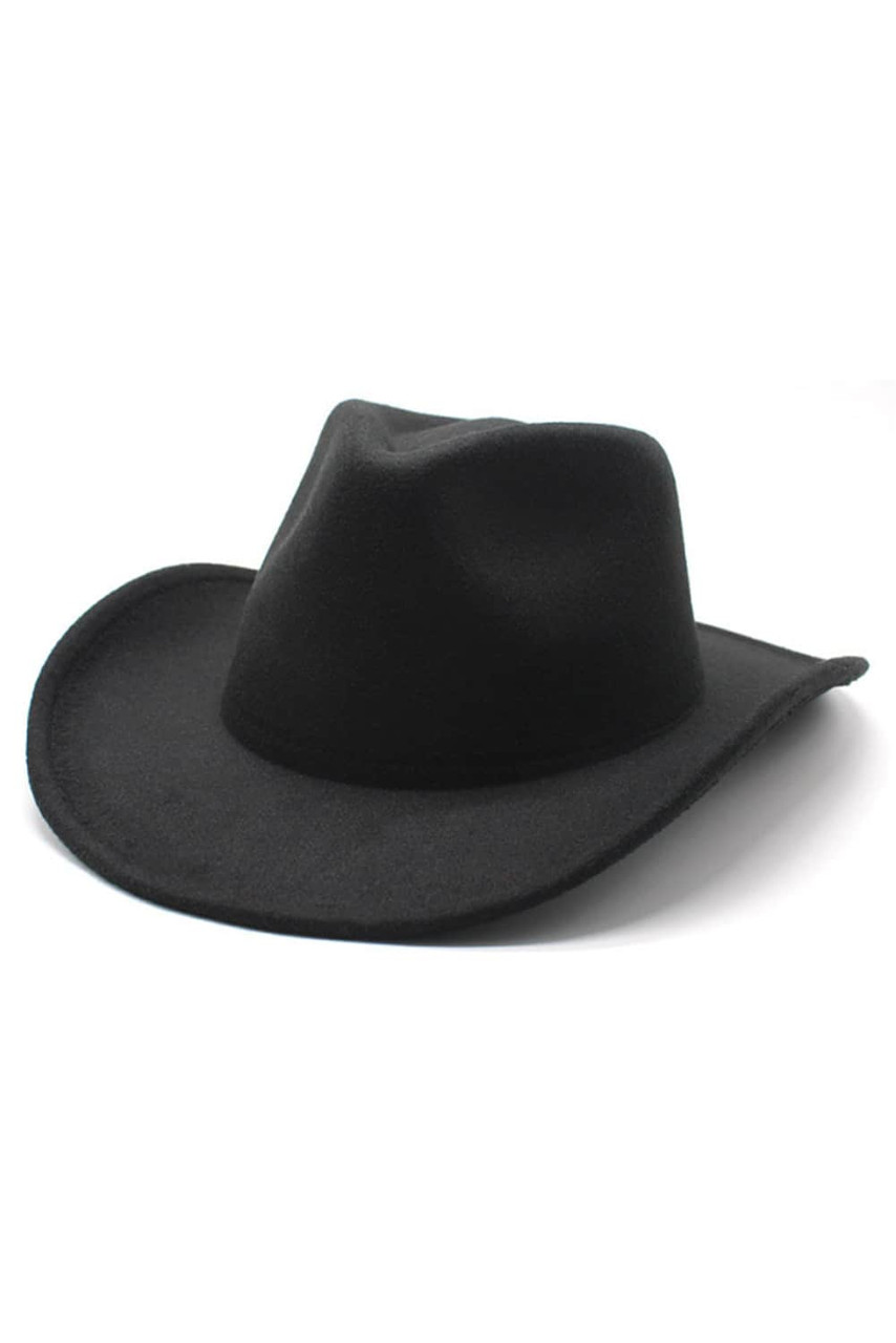 Black Western Cowboy Wide Brim Hat