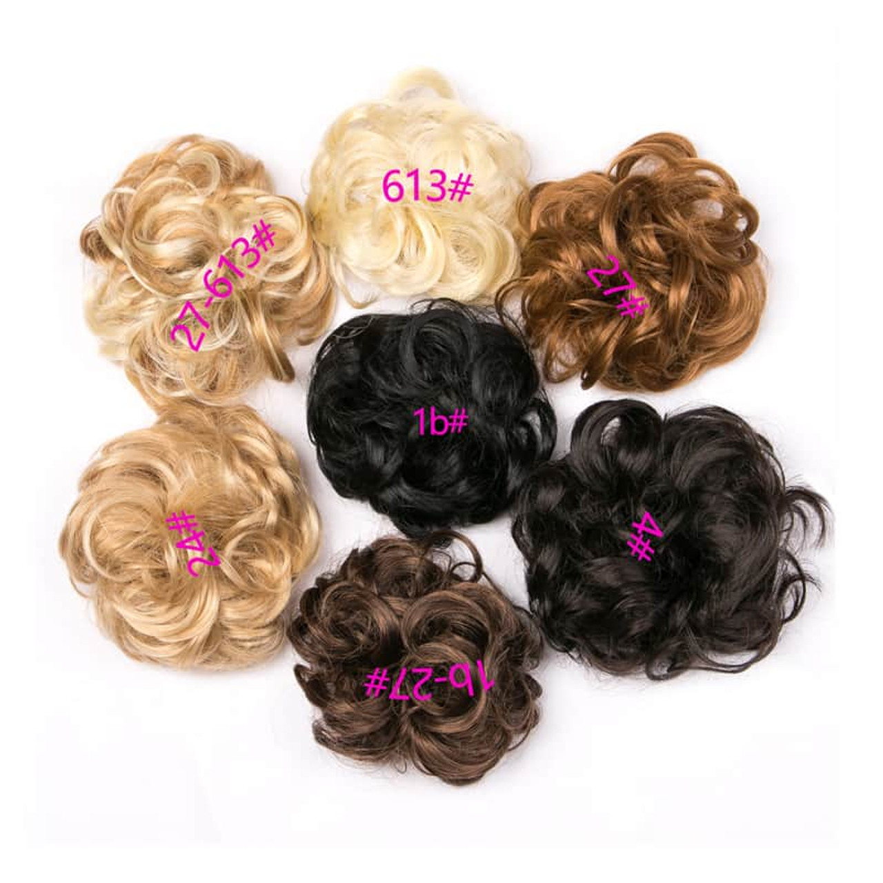 Hair Bun fluffy natural Drawstring Curly Hair Ball Hair Ring