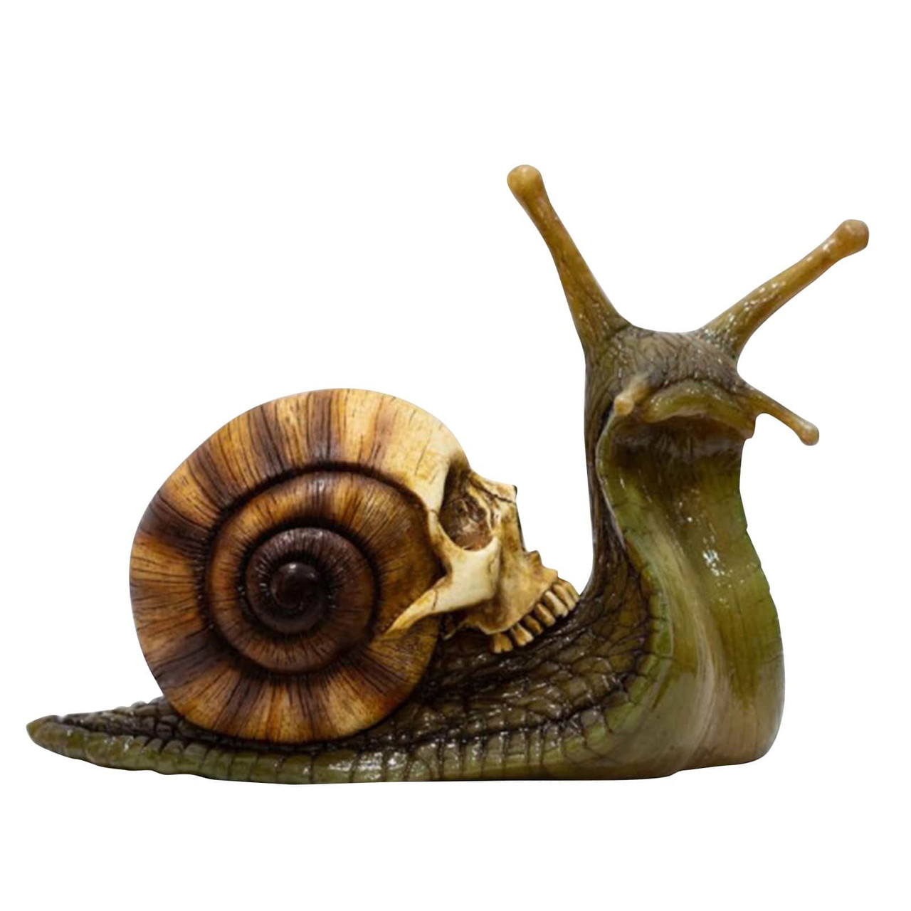 Snail Skull Sculpture Gothic Decoration Snail Statue Patio