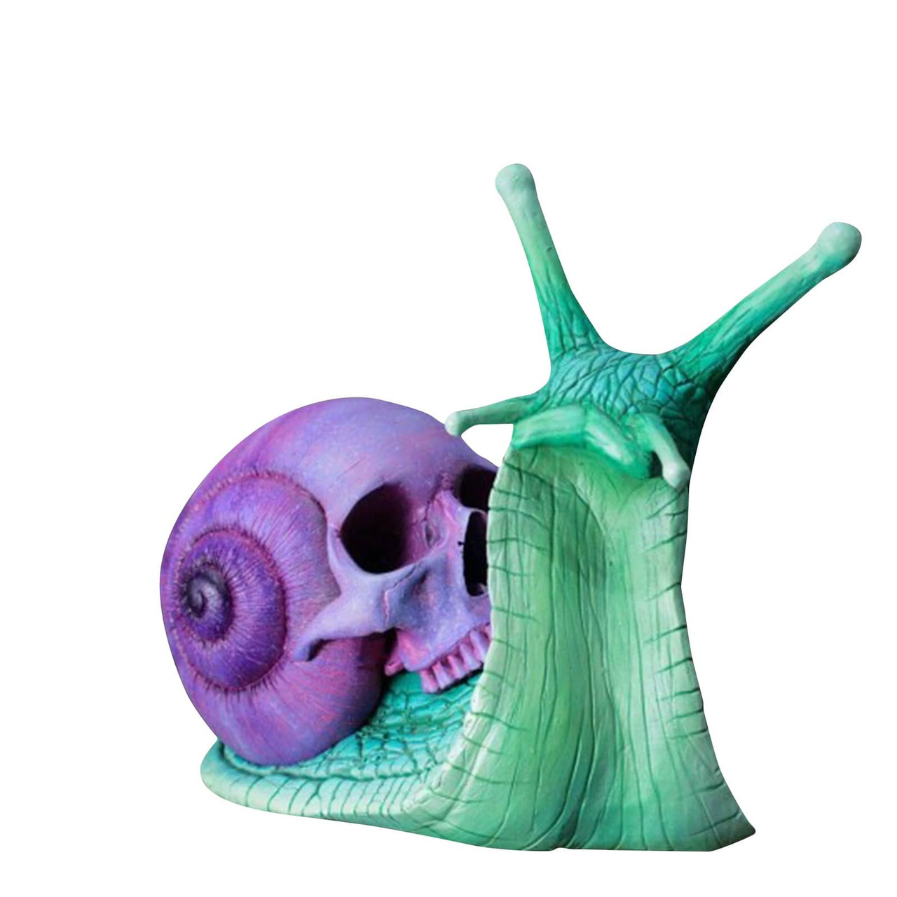 Snail Skull Sculpture Gothic Decoration Snail Statue Patio