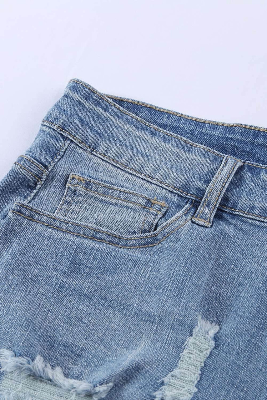 Vintage Faded and Distressed Jean Shorts