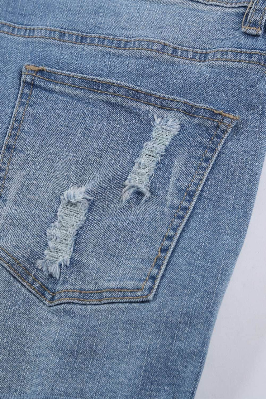 Vintage Faded and Distressed Jean Shorts