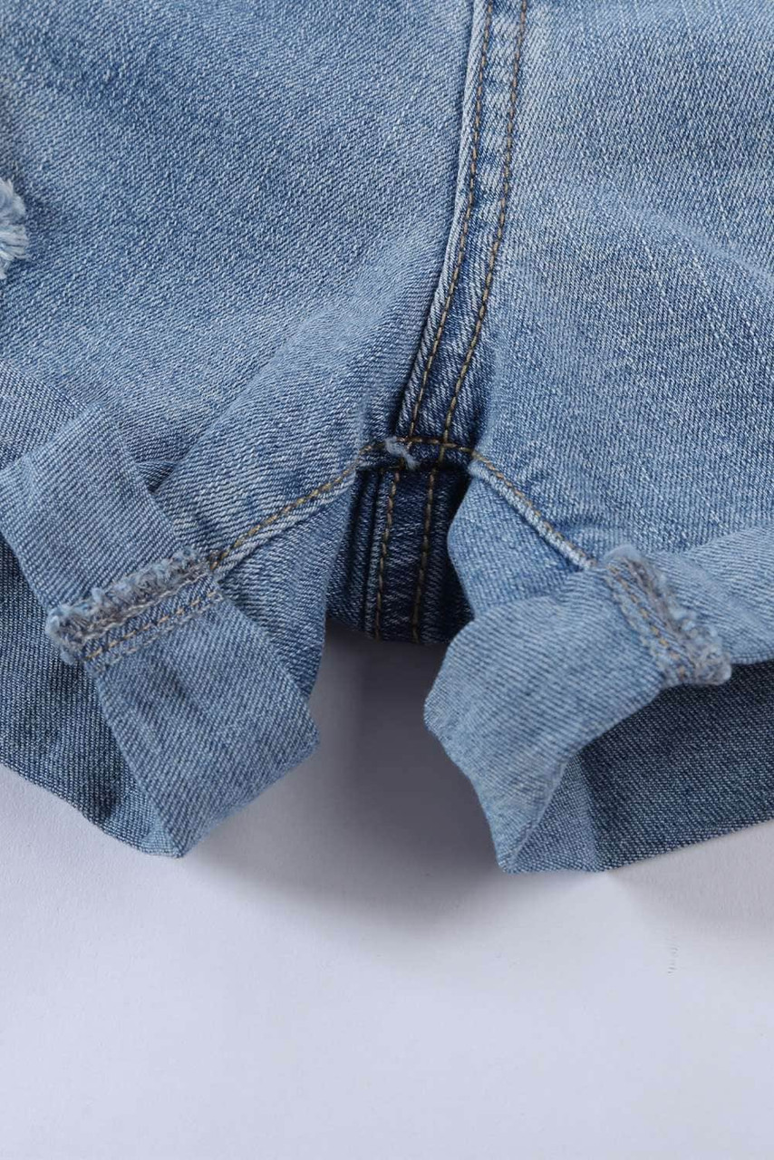 Vintage Faded and Distressed Jean Shorts