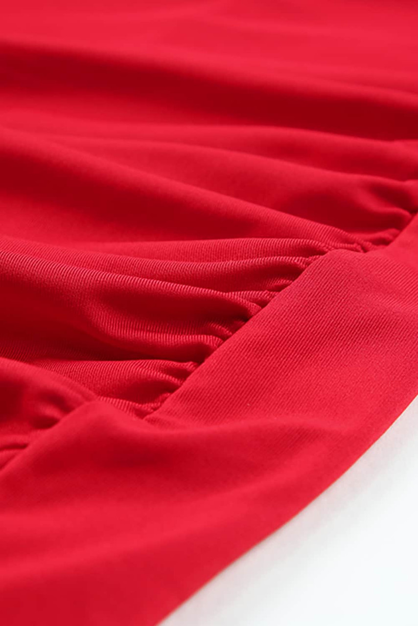 Red Halter Neck Wrapped Mini Bodycon Dress Red Halter Neck Wrapped Mini Bodycon Dress