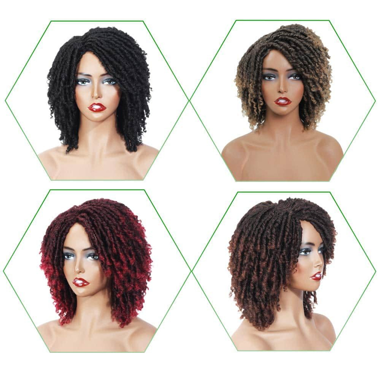 Braided Faux Locs Dreadlocks Wig For Women