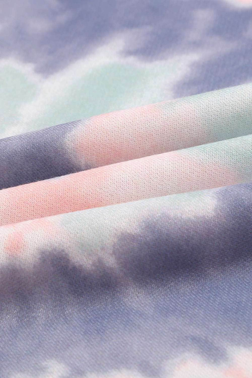 Multicolor Tie-dye Print Pullover Hoodie