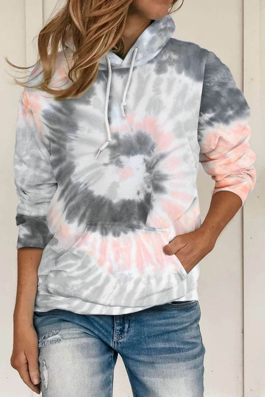 Tie Dye Pattern Hoodie For Women