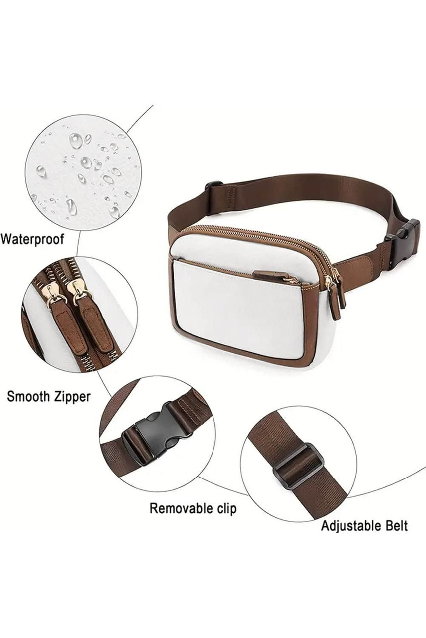 White Adjustable Strap Mini PU Leather Crossbody Bag White Adjustable Strap Mini PU Leather Crossbody Bag